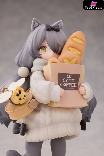 DLC + Meow Town Bakery Shop Assistant Li Hua Cat & Customer British Shorthair Cat (Licensed) Figure - RIBOSE Studio