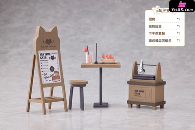 DLC + Meow Town Bakery Shop Assistant Li Hua Cat & Customer British Shorthair Cat (Licensed) Figure - RIBOSE Studio