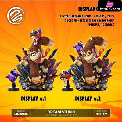 Donkey Kong Bananza Donkey Kong & Pauline GK Statue - Dream Studio [Pre-Order] Others