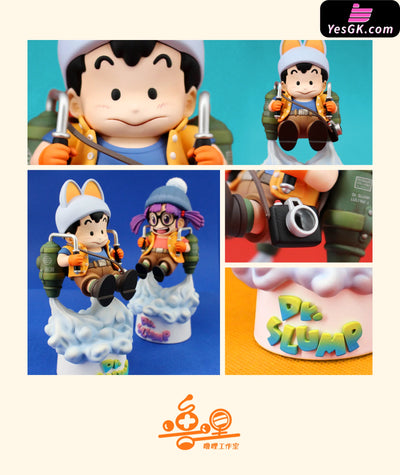 Dr. Slump Flying Machine Arale & Peasuke GK Statue - LuLi Studio [Pre-Order] Dr. Slump