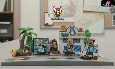 Dr. Slump Penguin Village Running Series #2 Bank & Police Station WCF GK Statue - ZOR Studio [Pre-Order] Deposit