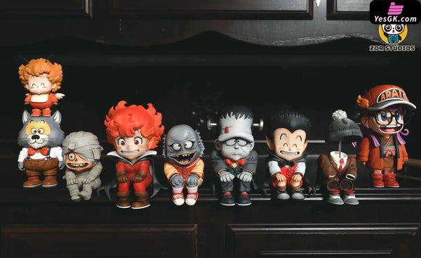 Dr. Slump WCF Series Halloween cover pages lined up #1 Arale WCF GK Statue - ZOR Studio [Pre-Order] Dr. Slump