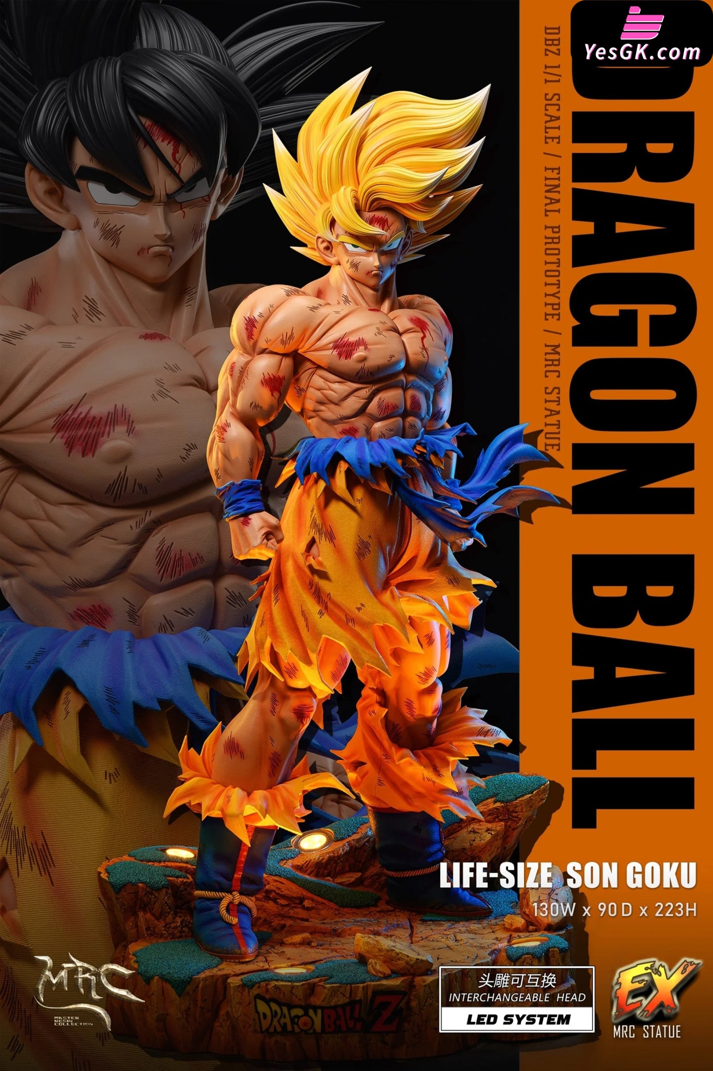 Dragon Ball 1/1 Life Size Son Goku Statue - Mrc Studio [Pre-Order] Deposit / Whole Body A Version