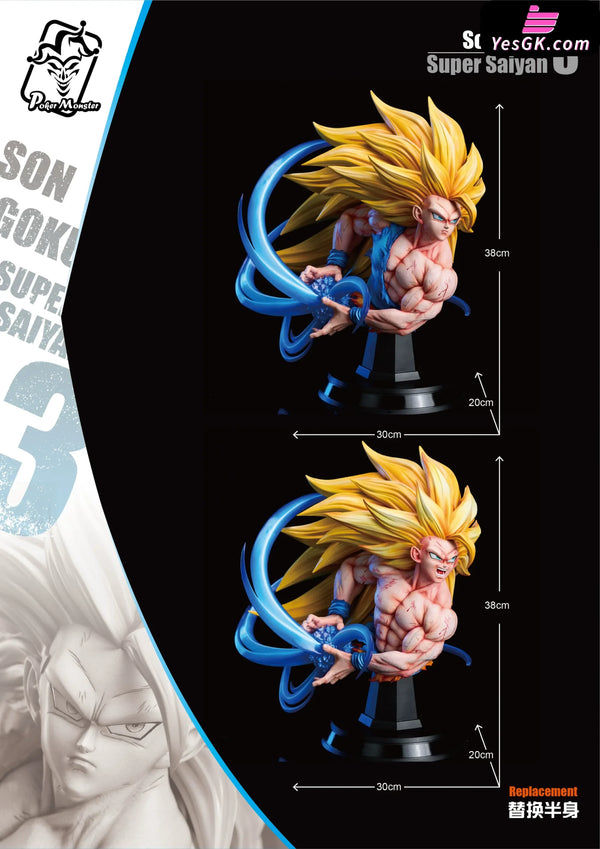 Dragon Ball #2 Super Saiyan 3 1/4 GK Statue - ZY Studio & Poker Monster Studio [Pre-Order] - Deposit / High Edition A