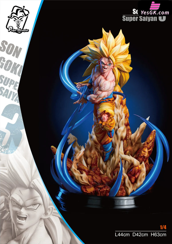 Dragon Ball #2 Super Saiyan 3 1/4 GK Statue - ZY Studio & Poker Monster Studio [Pre-Order] - DragonBall