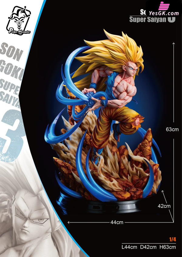 Dragon Ball #2 Super Saiyan 3 1/4 GK Statue - ZY Studio & Poker Monster Studio [Pre-Order] - DragonBall