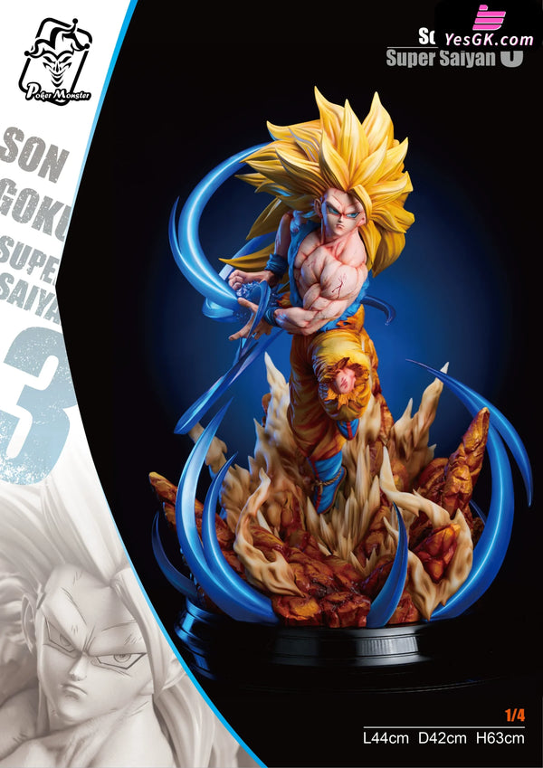 Dragon Ball #2 Super Saiyan 3 1/4 GK Statue - ZY Studio & Poker Monster Studio [Pre-Order] - DragonBall