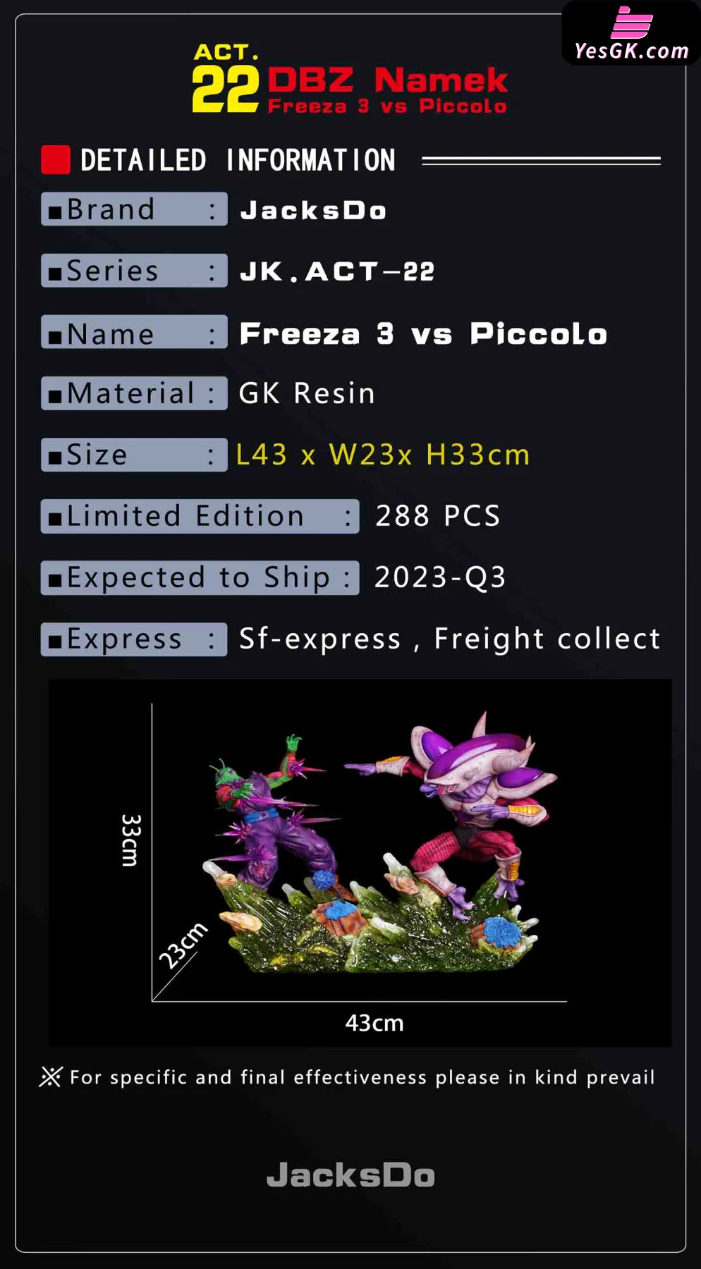 frieza third form vs piccolo