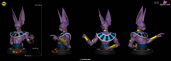 Dragon Ball Beerus Resin Statue - 2% Studio [Pre-Order] Deposit / 1/1Bust
