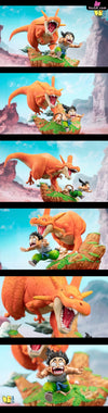 Dragon Ball Dinosaur Run After Son Gohan Resin Statue - Db Studio [Pre-Order]