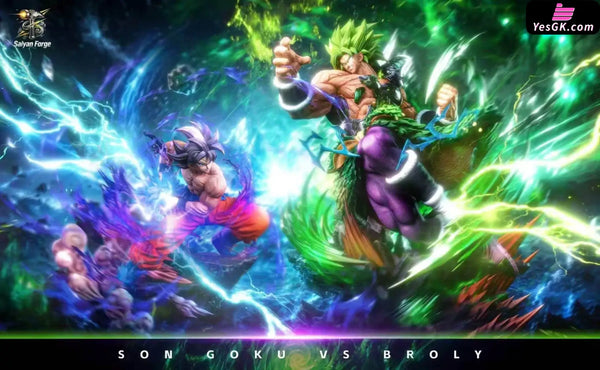 Dragon Ball Goku Ultra Instinct & Broly Statue - Saiyan Forge Studio