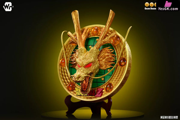 Dragon Ball Golden Shenlong 3D 3D Relief-carved Home Decor Wall-mounted Tableware GK Statue - WH Studio [In-Stock]