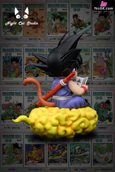 Dragon Ball Little Son Goku Reading Comic Book Resin Statue - Night Cat Studio [Pre - Order]