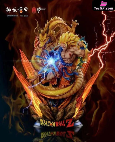 Dragon Ball Son Goku And Shenron 1/5 GK Statue - LC Studio [In-Stock] - Full Payment / Green Shenron - Dragon Ball