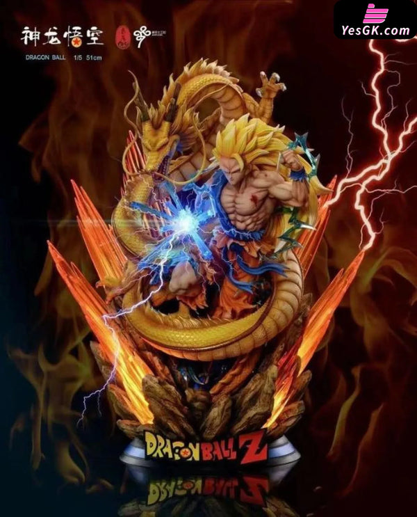 Dragon Ball Son Goku And Shenron 1/5 GK Statue - LC Studio [In-Stock] - Full Payment / Green Shenron - Dragon Ball