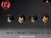 Dragon Ball Son Goku & Vegeta Beaten Double Head Sculpture Set Accessories - Recustom Studio [Pre-Order] Dragon Ball