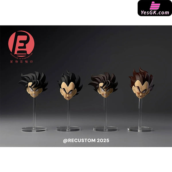 Dragon Ball Son Goku & Vegeta Beaten Double Head Sculpture Set Accessories - Recustom Studio [Pre-Order] Dragon Ball