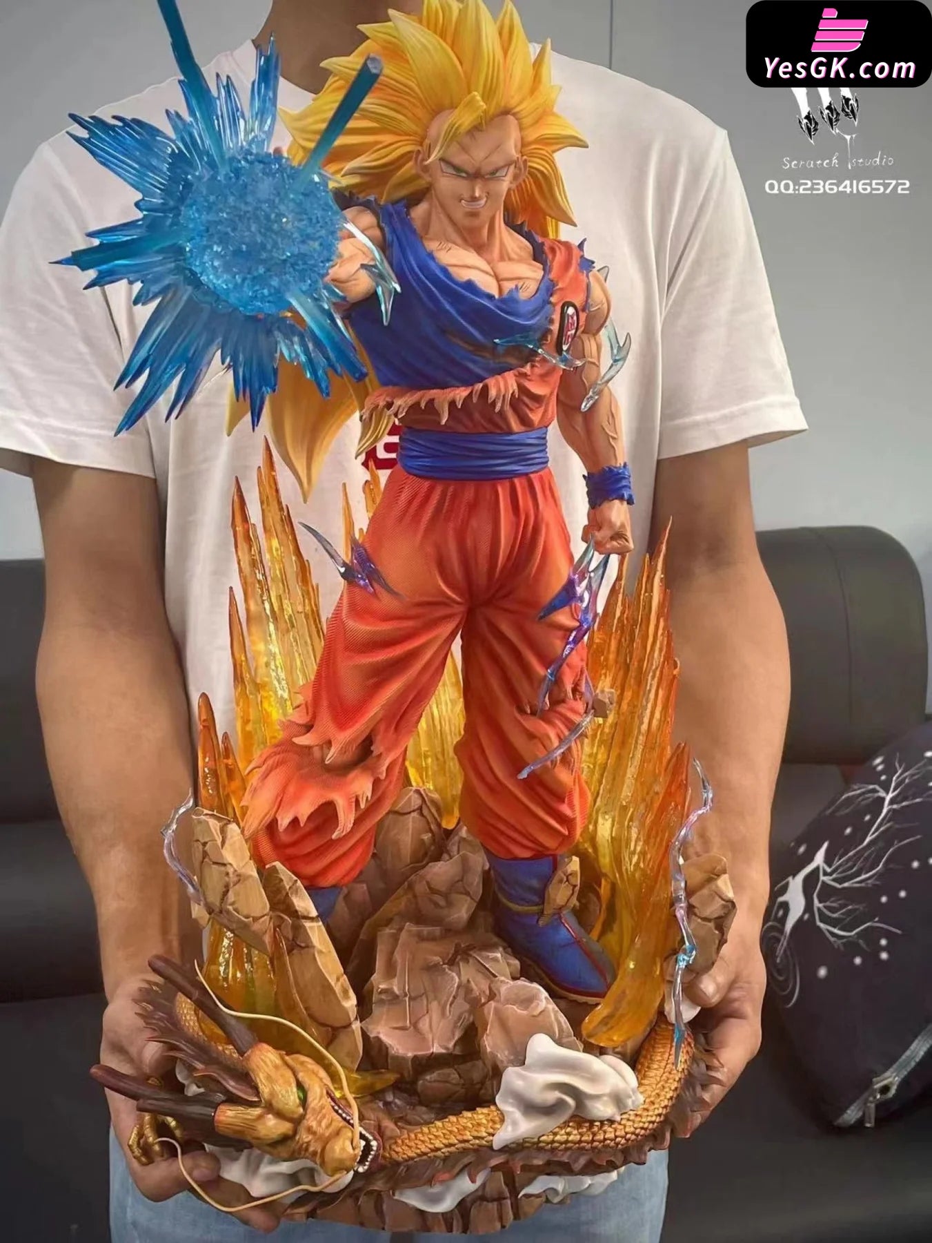 MX-STUDIO Super Saiyan 3 Son Goku Dragon Ball 1/6 Resin Model Statue Anime