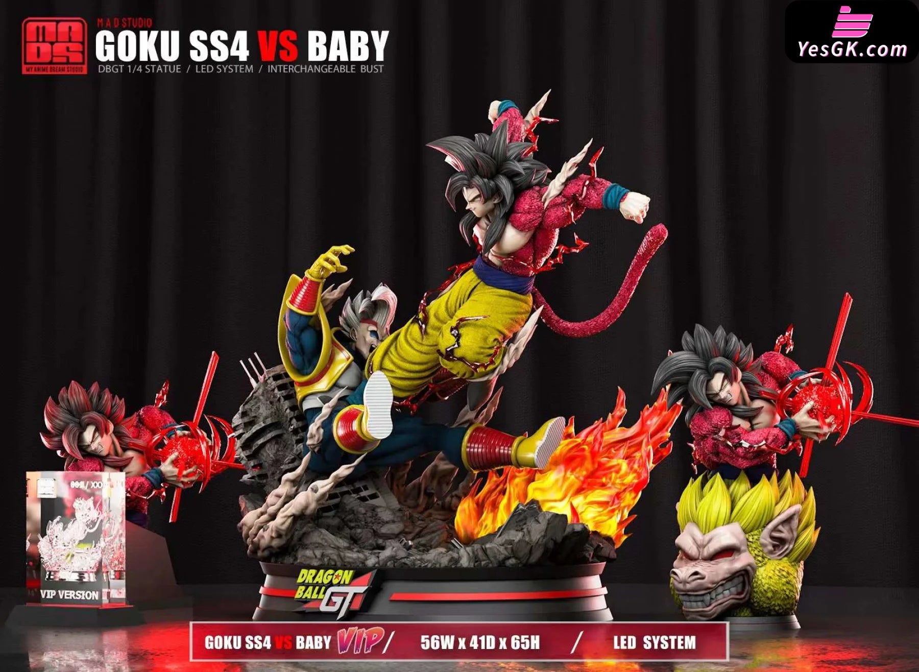 MAD Studio Dragon Ball Super Saiyan 4 Goku VS Baby Resin Statue Pre-order  VIP