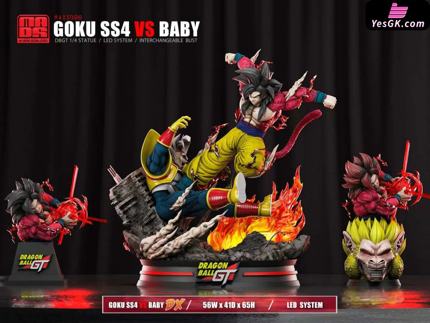 Dragon Ball Super Saiyan 4 Son Goku Vs Baby Statue - Mad Studio [Pre-Order] Deposit / Dx Version 1/4