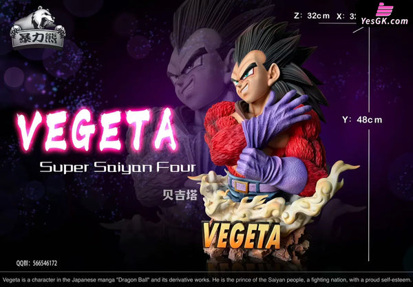 Dragon Ball Super Saiyan 4 Vegeta Bust GK Statue - Violent Bear Studio [Pre-Order] Dragon Ball