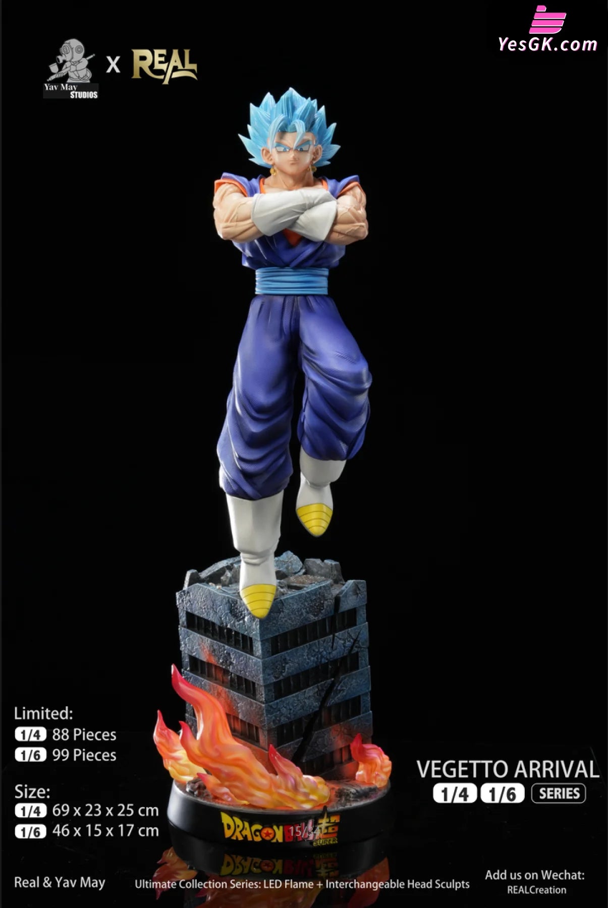 1/6 Scale Super Saiyan Blue Gogeta with LED - Dragon Ball Resin