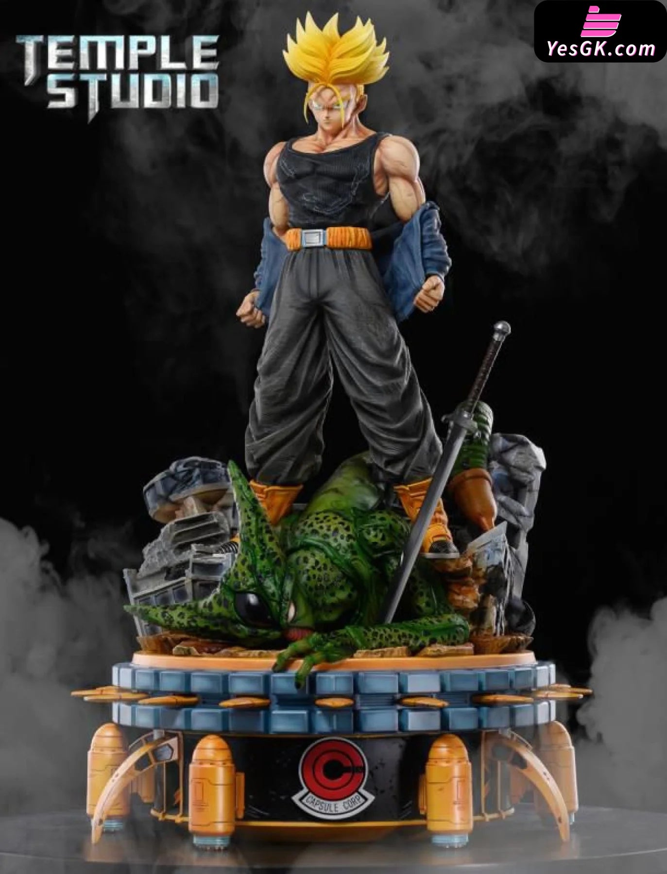 Dragon Ball Trunks And Cell Resin Statue - Temple Studio [In Stock] Dragonball