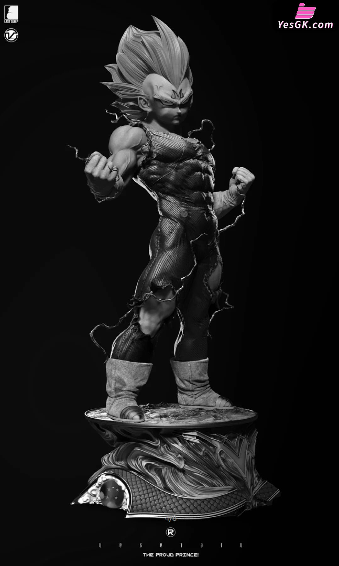 Dragon Ball Vegeta Statue - Last Sleep Studio [Pre-Order] Deposit / R Gray Model Version