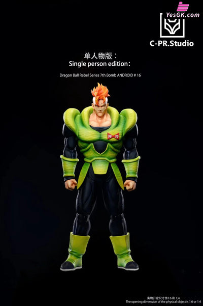 Dragon Ball Villain #7 Android #16 Statue - Cpr Studio [Pre-Order] Deposit / 1/4 Scale Single