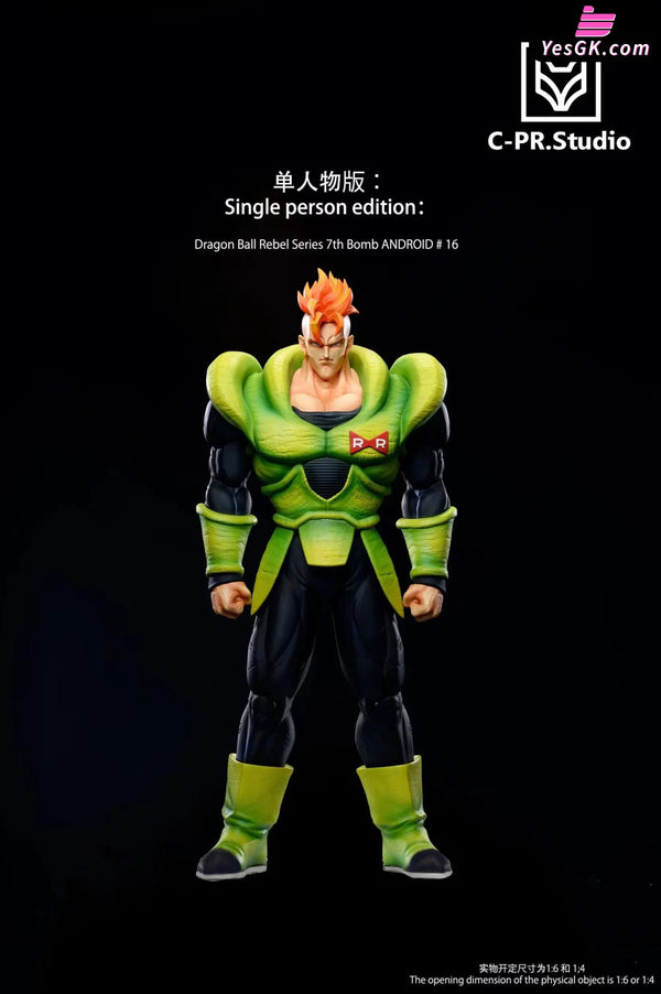 Dragon Ball Villain #7 Android #16 Statue - Cpr Studio [Pre-Order] Deposit / 1/4 Scale Single