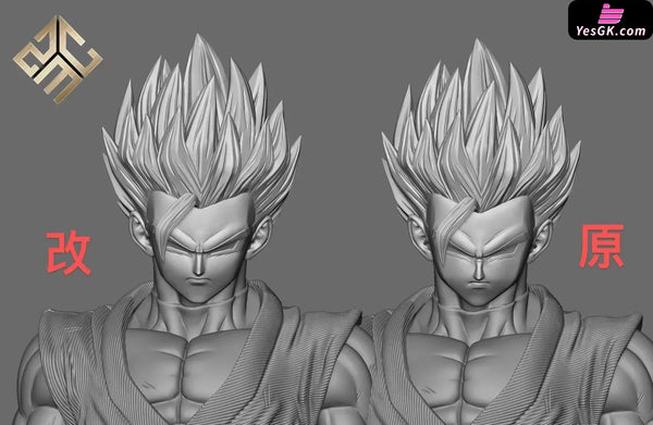 Dragon Ball ZMC Green Super Saiyan Gohan & Son Gohan GK Statue - ZMC Studio [Pre-Order] Dragon Ball