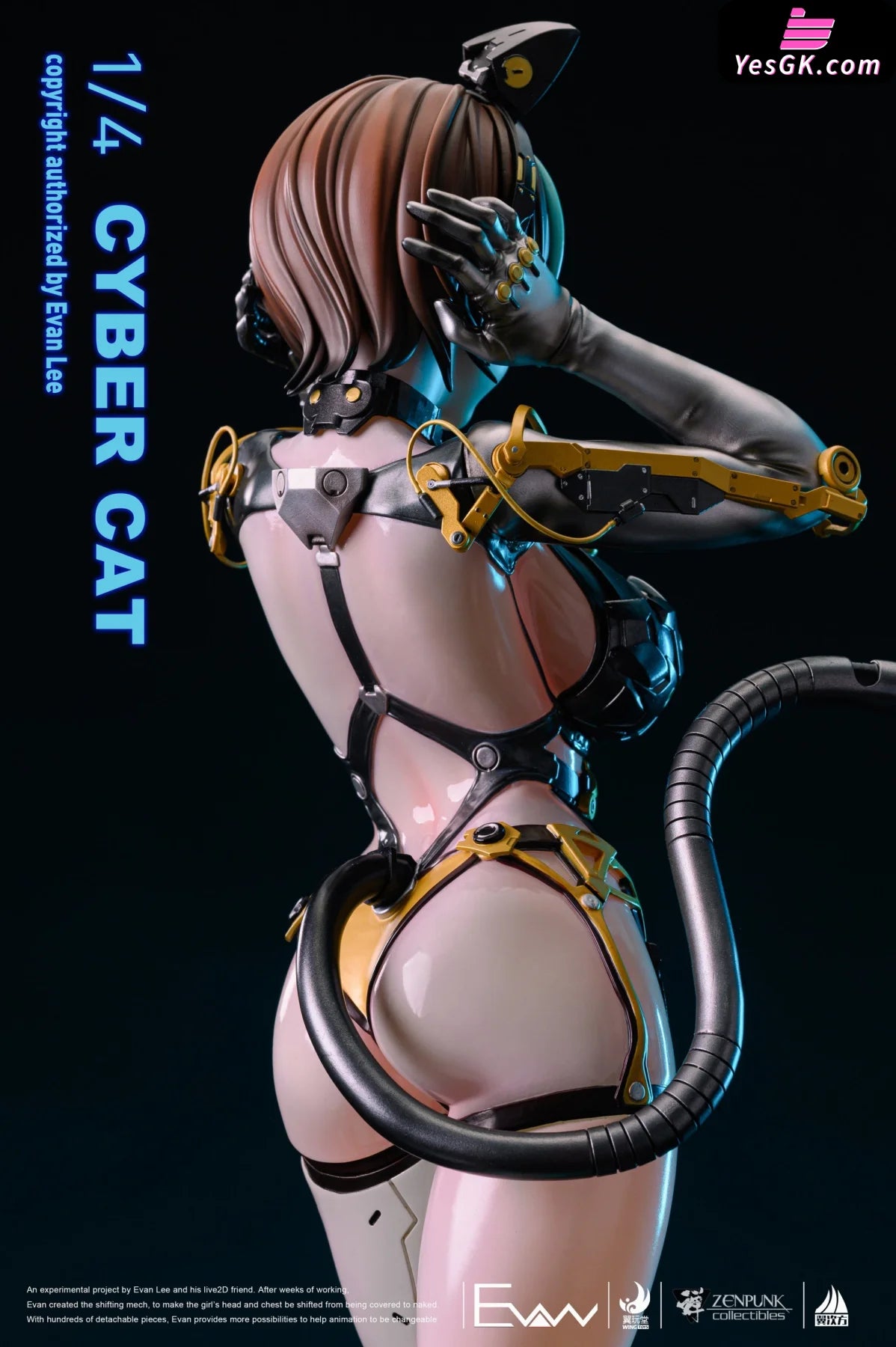 Evan Lee Cyber Cat Resin Statue - Wingtoys Studio [Pre-Order]