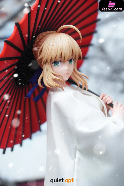 Fate White Kimono Saber Artoria Pendragon 1/4 Statue - QuietArt Studio [In-Stock] - Fate