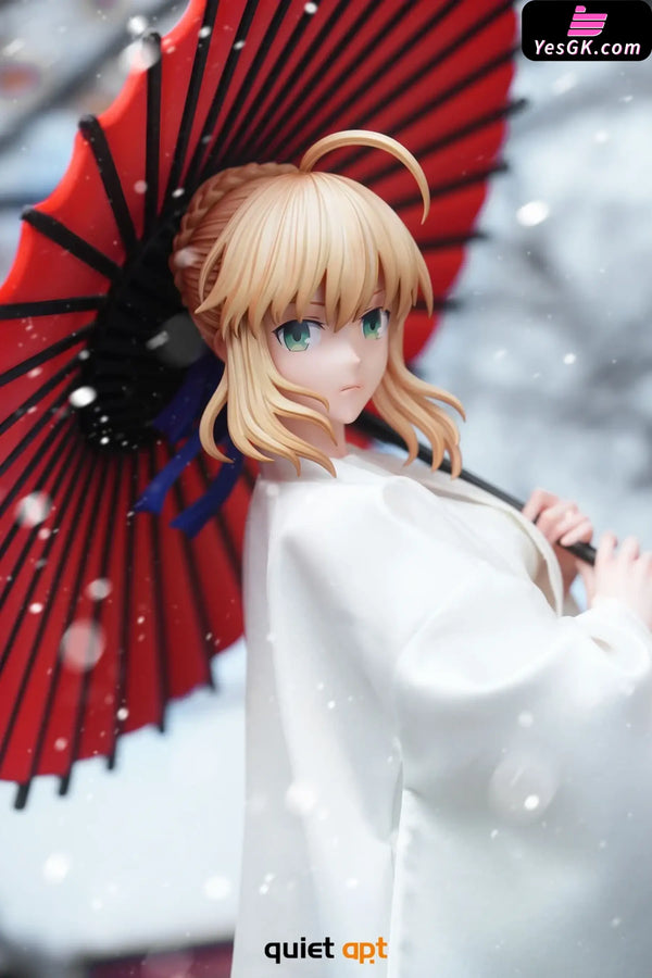 Fate White Kimono Saber Artoria Pendragon 1/4 Statue - QuietArt Studio [In-Stock] - Fate