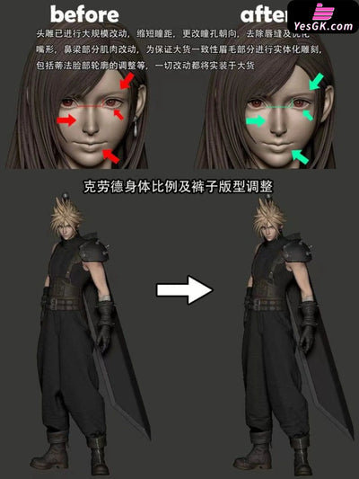 Final Fantasy FF7re Tifa & Cloud CP 1/3 GK Statue - FanArt Studio [In-Stock] - Final Fantasy