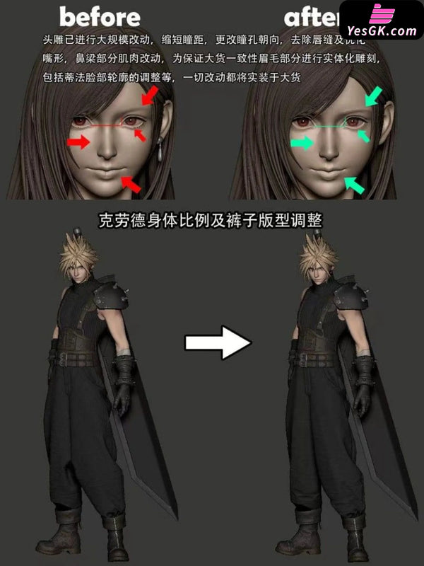 Final Fantasy FF7re Tifa & Cloud CP 1/3 GK Statue - FanArt Studio [In-Stock] - Final Fantasy