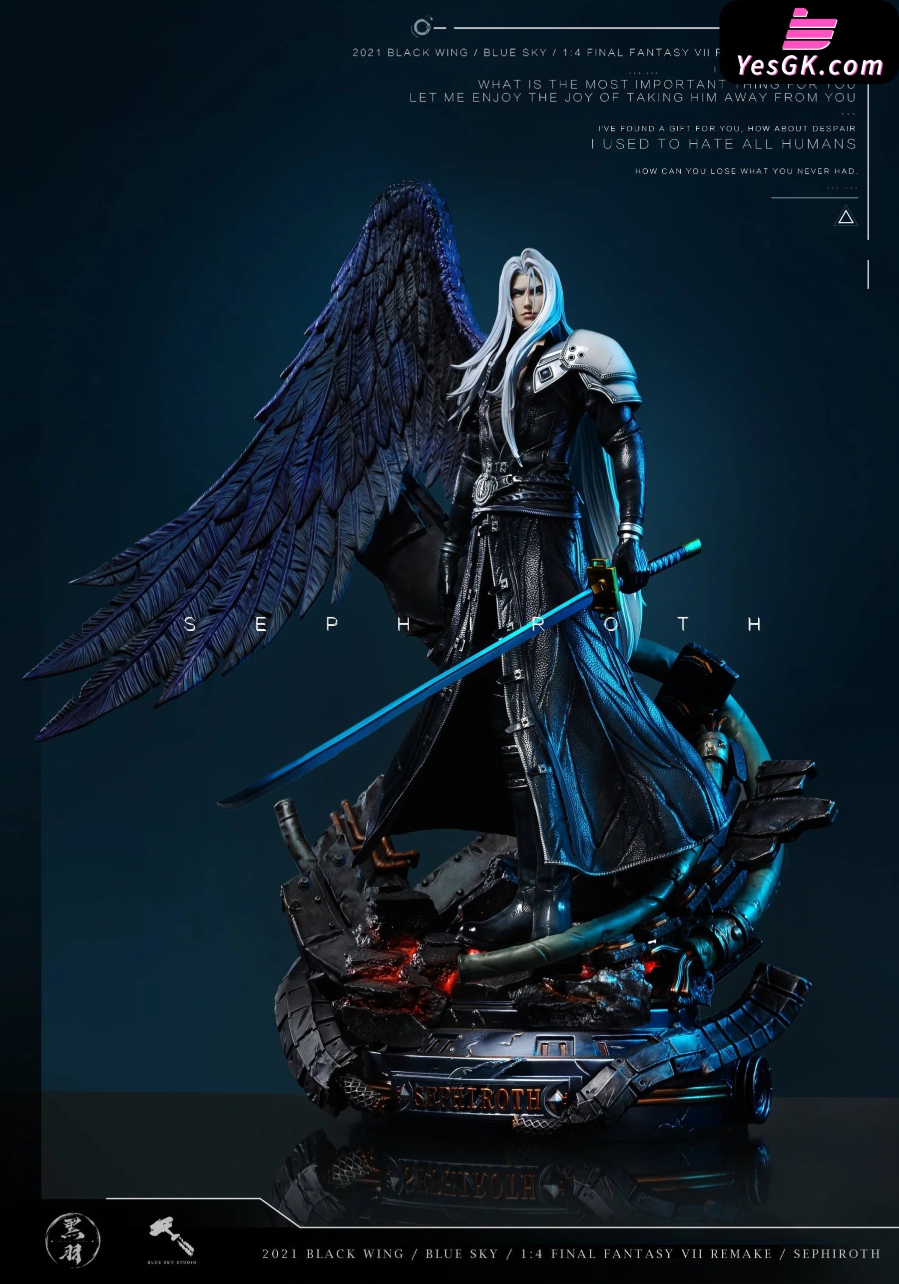 Final Fantasy Vii Sephiroth Resin Statue - Black Wing Studio [Pre-Order Closed] Full Payment / 1/4