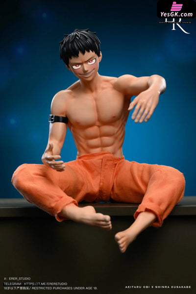 Fire Force Special Training with the Captain Akitaru Obi & Shinra Kusakabe GK Statue - Erotic Resonance Studio