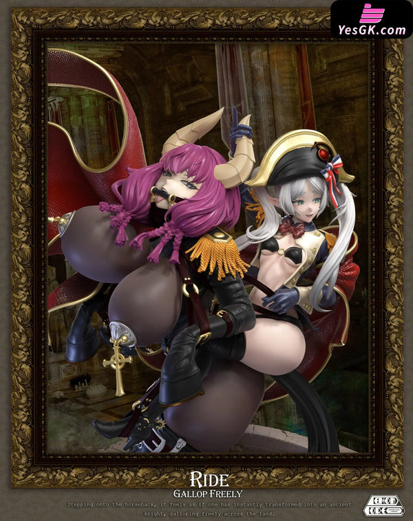 Frieren: Beyond Journey’s End Frieren & Aura cosplaying Napoleon Crossing the Alps GK Statue - Demon Core Studio