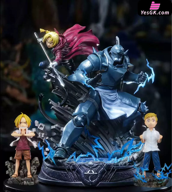 Fullmetal Alchemist Edward Elric & Alphonse Elric GK Statue - Qi Chen Studio [In-Stock] - Others
