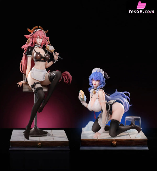 Genshin Impact Bathroom Maid Yae Miko & Ganyu Statue - CHIYAN Studio