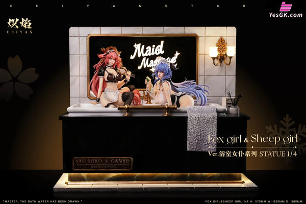 Genshin Impact Bathroom Maid Yae Miko & Ganyu Statue - CHIYAN Studio
