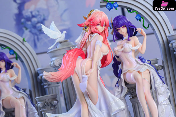 Genshin Impact Raiden Shogun x Yae Miko 1/6 GK Statue - Hakimi Studio [In-Stock] - Genshin Impact