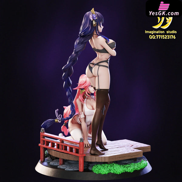 Genshin Impact Raiden Shogun & Yae Miko 1/6 GK Statue - Imagination Studio [In-Stock] - Genshin Impact