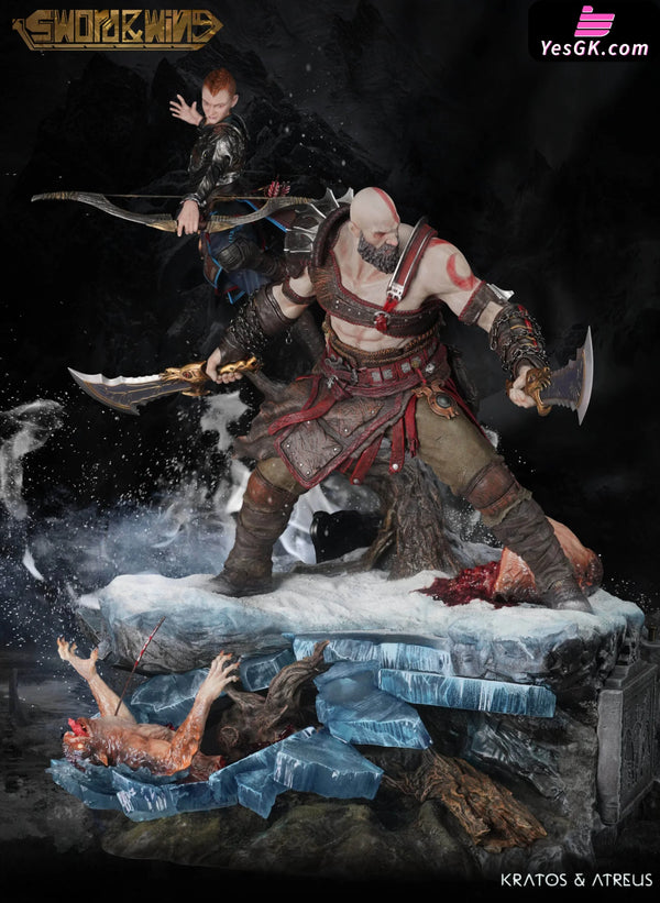 God Of War Kratos Atreus Resin Statue - Sword Wing Studio [Pre - Order] Others