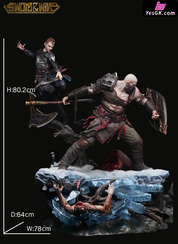 God Of War Kratos Atreus Resin Statue - Sword Wing Studio [Pre - Order] Others