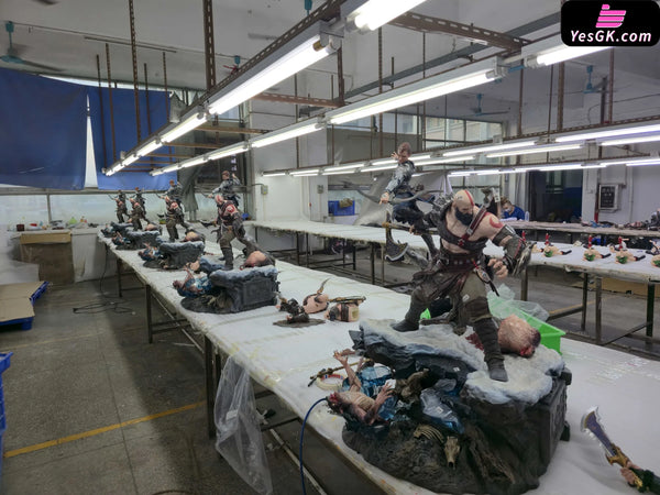 God of War Kratos Atreus Resin Statue Sword Wing Studio [In Stock] Others