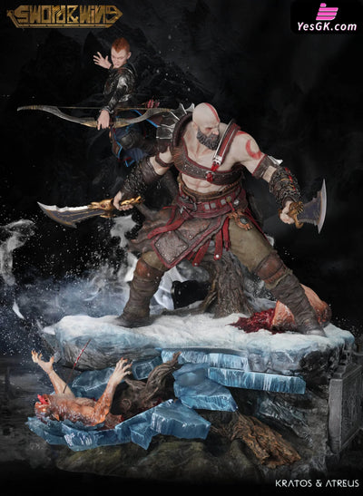 God Of War Kratos Atreus Resin Statue - Sword Wing Studio [Pre - Order] Others