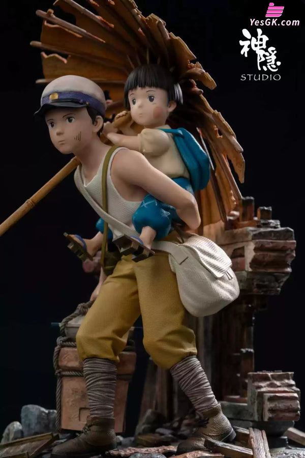 Grave of the Fireflies Silhouette Moments Series Glimmer Under a Broken Umbrella GK Statue - Shen Yin Studio [In-Stock]