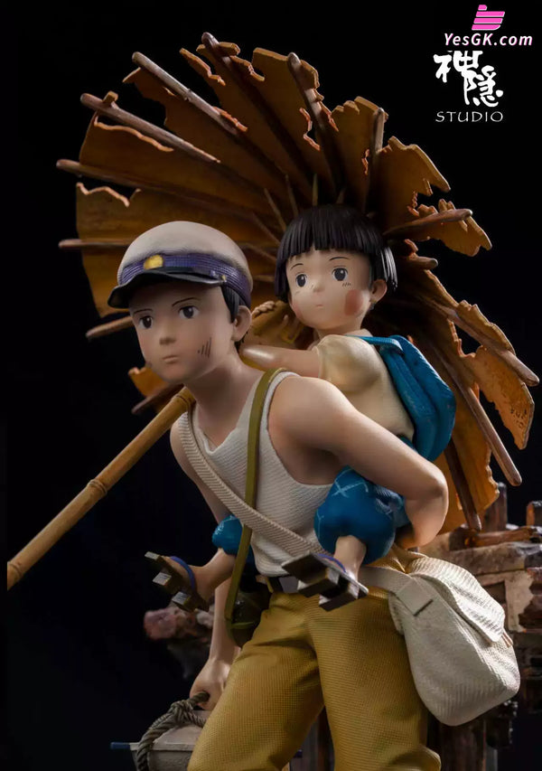 Grave of the Fireflies Silhouette Moments Series Glimmer Under a Broken Umbrella GK Statue - Shen Yin Studio [In-Stock]